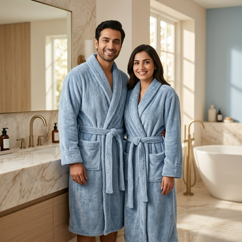 Set Of 2 Bathrobes | Husband & Wife