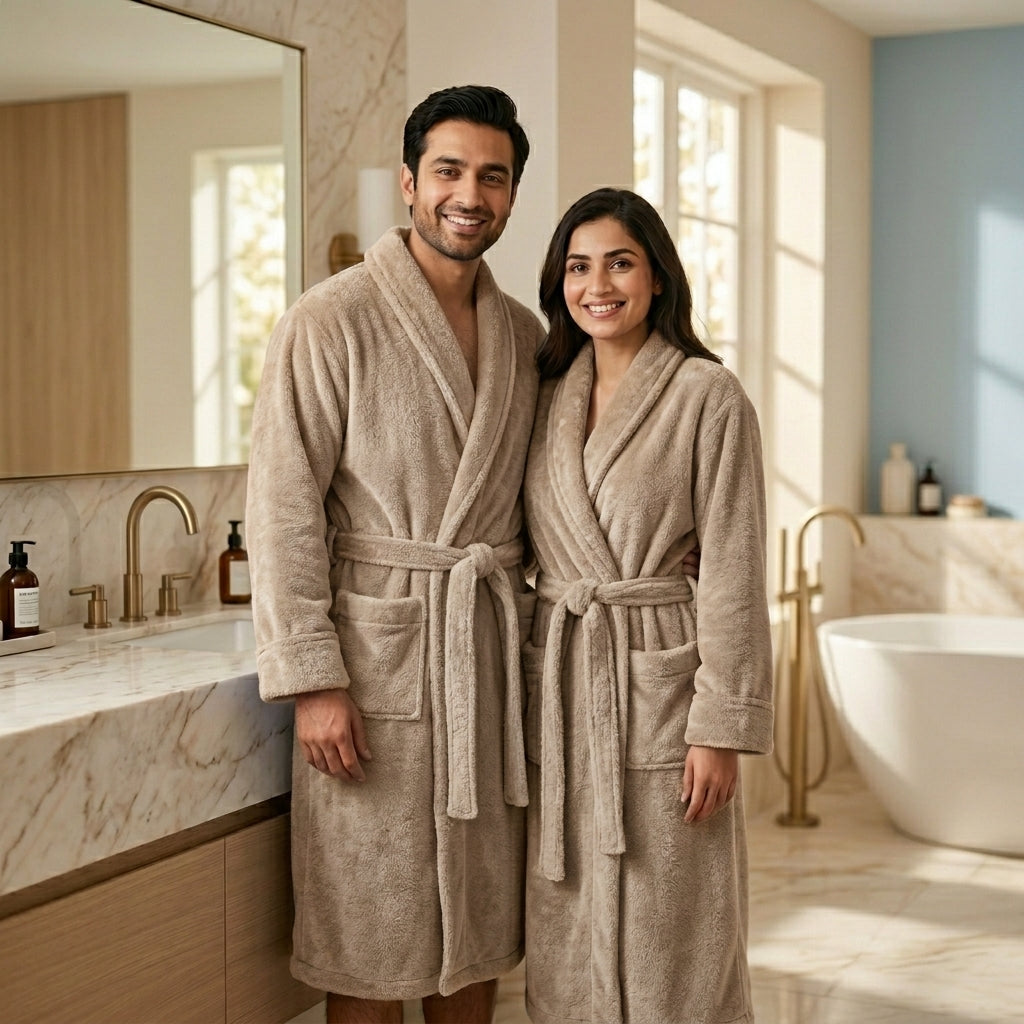 Set Of 2 Bathrobes | Husband & Wife