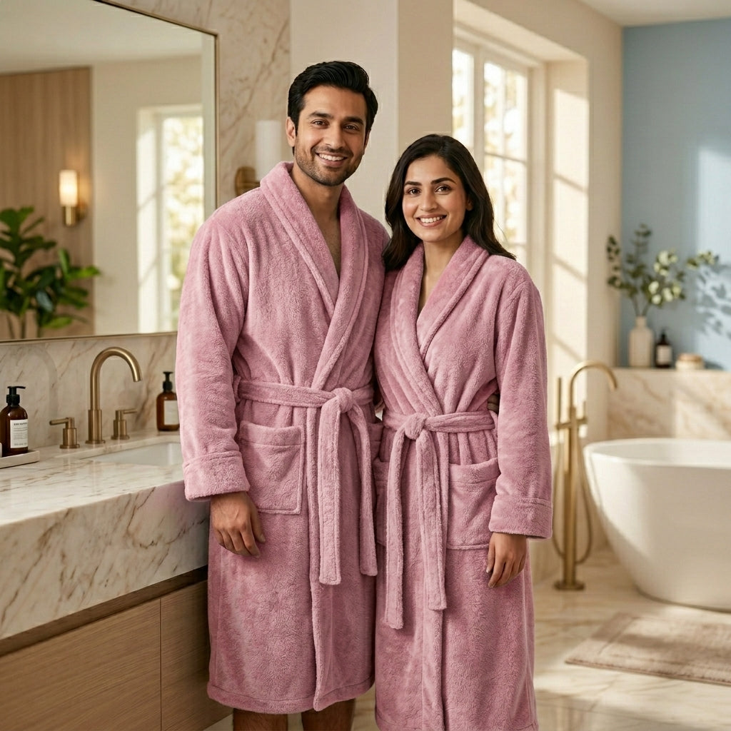 Set Of 2 Bathrobes | Husband & Wife